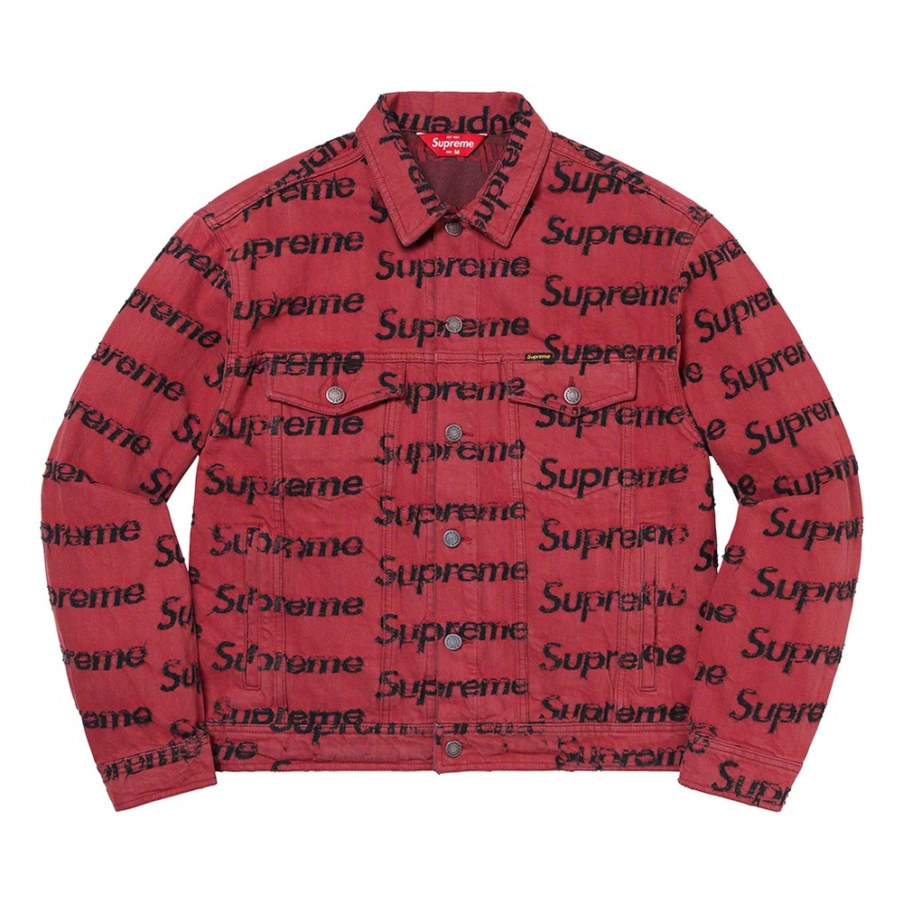 Supreme Frayed Logos Trucker Denim Jacket